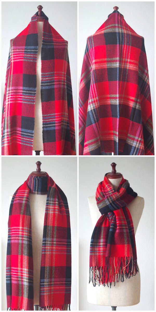 YARNZ】16AW/ヤーンズ GINGHAM GRID Blanket STANDARD FORM 大判