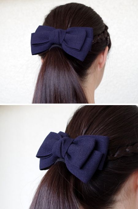 ヘアアクセサリー】ハンドメイド/ビッグリボン/バレッタ/リボン