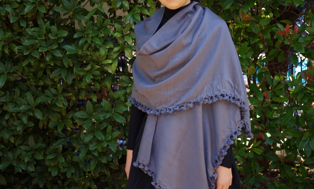 CITRUS シトラス】2013AW/秋冬/ウールストール通販ショップ 無地17カラー ウール・シルクのポンポンストール＜CITRUSストール 公式ショップ＞☆送料無料