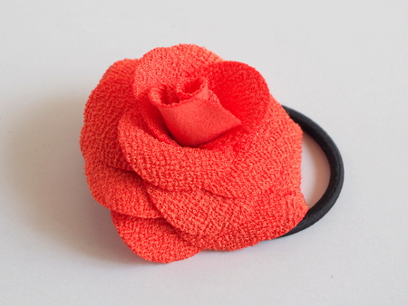 ヘアアクセサリー】ヘアゴム・バラ/ハンドメイド/かわいい・結婚式・2