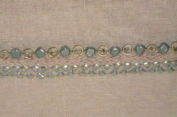 幾何学模様 アイボリー ストールCITAUSシトラス麻100%ビーズ未使用品 CITRUS シトラス】ビーズ刺しゅう無地 リネン100%ストール通販