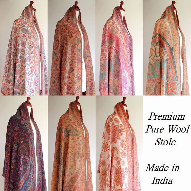 PASHMINA パシュミナ ショール　カシミヤ100% 大判ストール