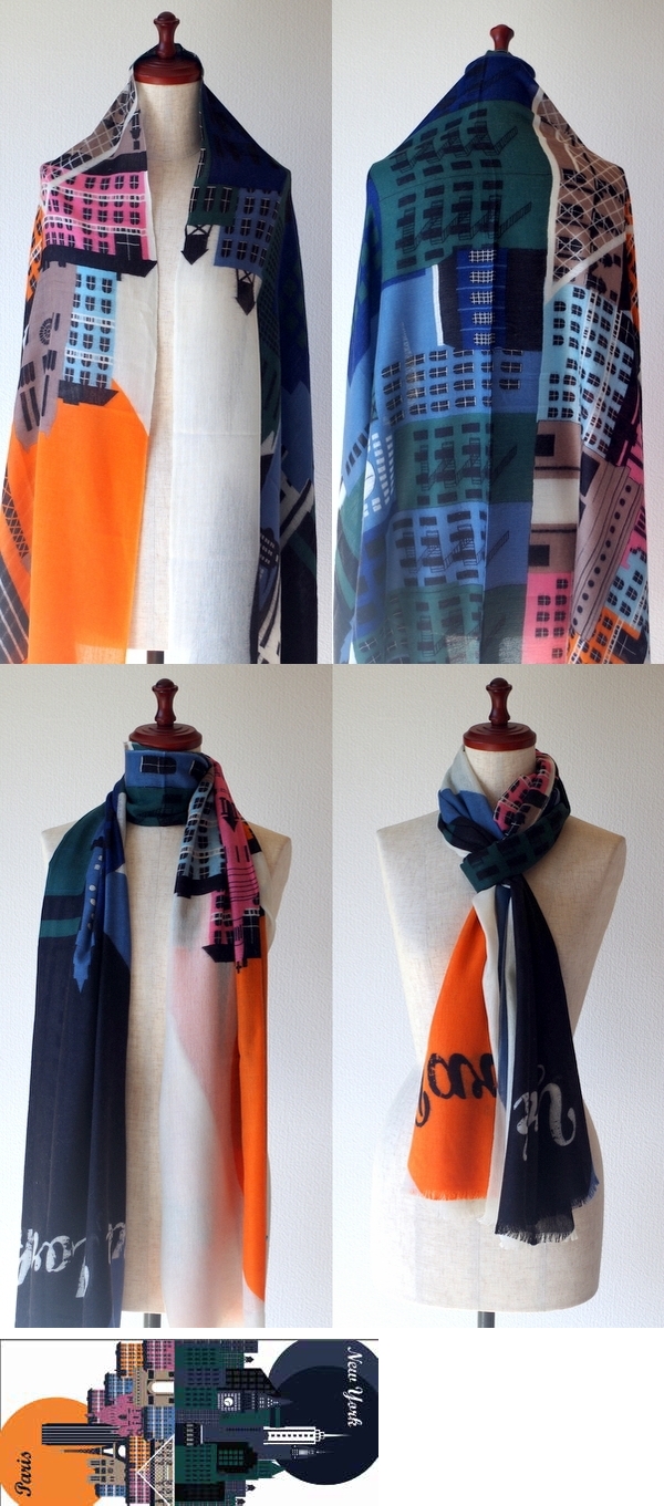 YARNZ ヤーンツ　ストール　カシミアブレンド　cityscape YARNZ】15AW/ヤーンズ Oversized Tartan/STANDARD FORM 大判ストール